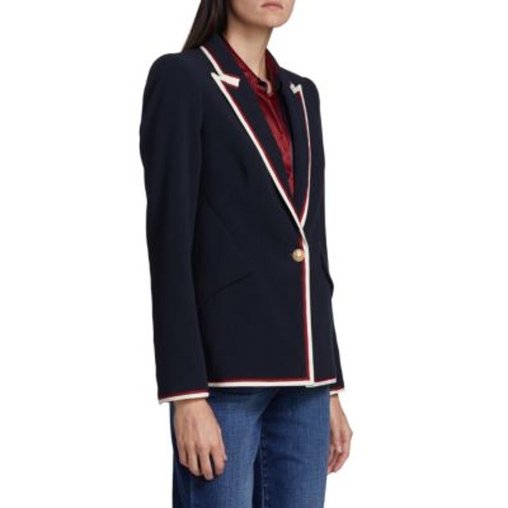 L'Agence Chamberlain Trim Single-Breasted Blazer Size 10 New with Tags - Picture 5 of 9